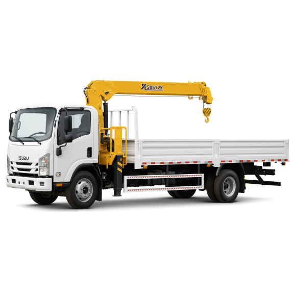 Бортовой ISUZU ELF 700P с КМУ XCMG SQS125 5т