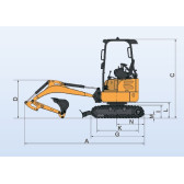Мини-экскаватор TZCO TZ18EXD