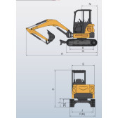 Мини-экскаватор TZCO TZ36EXD